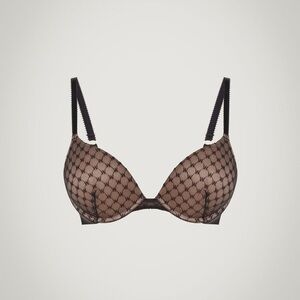 WOLFORD | Sheer Logo Push Up Bra